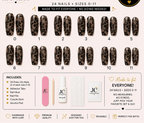 Black Lace ready-to-wear press on nails