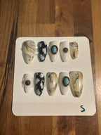 Pearl Whisper handmade press-on nail set