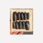 Original JC Custom Designs blue river walnut woodgrain nail photograph
