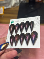 Cosmic Ember Claws handmade press-on nails