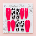 Hot Pink Cowgirl press-on nail set close-up