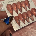 Zoomed and cropped product photo showing handmade press-on nails