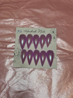 Lilac Pearl Claws handmade press-on nails front view