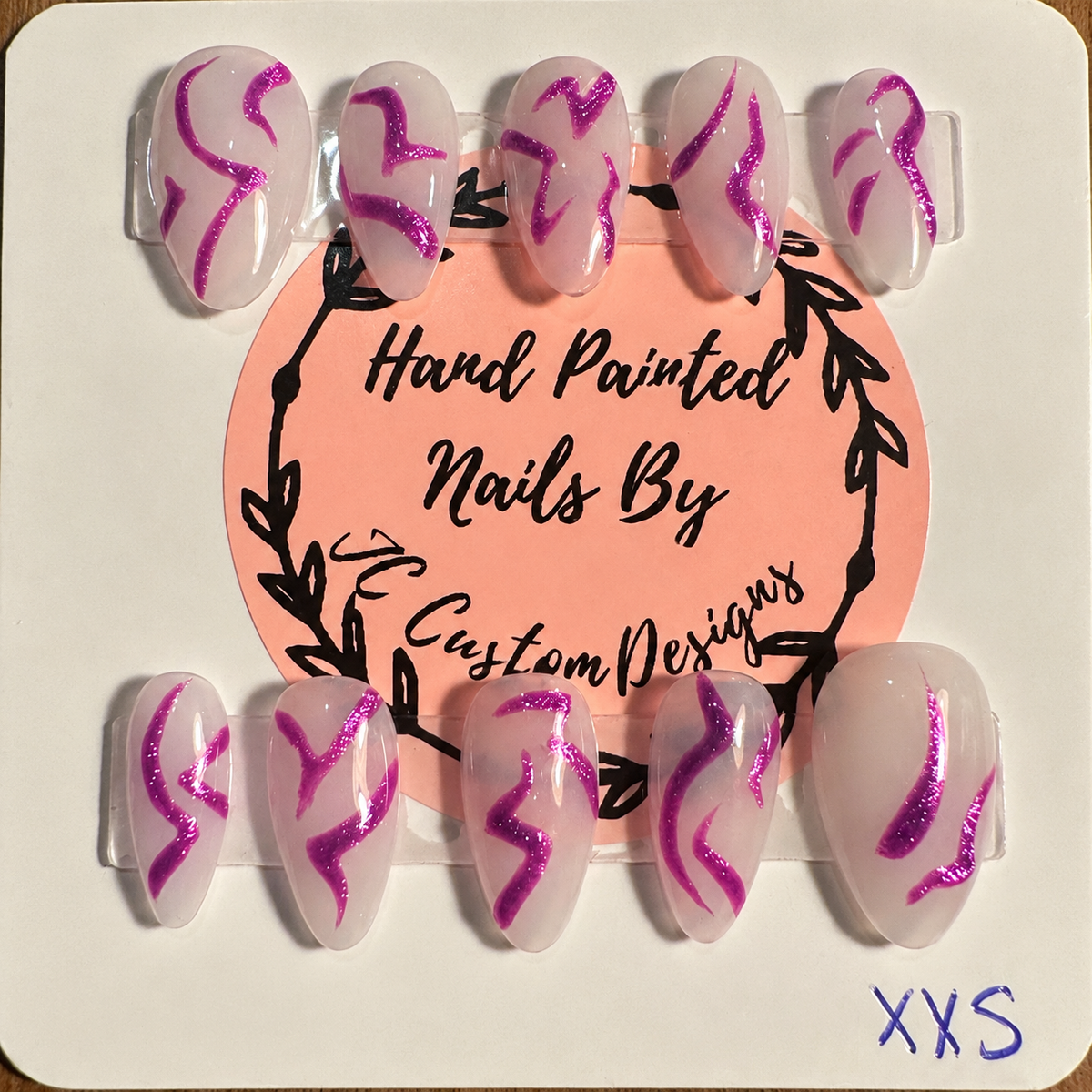 Close-up of Neon Idol — Handmade Press-On Nails press-on nail set