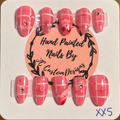 Close-up of Pink Pop Dream — Handmade Press-On Nails press-on nail set