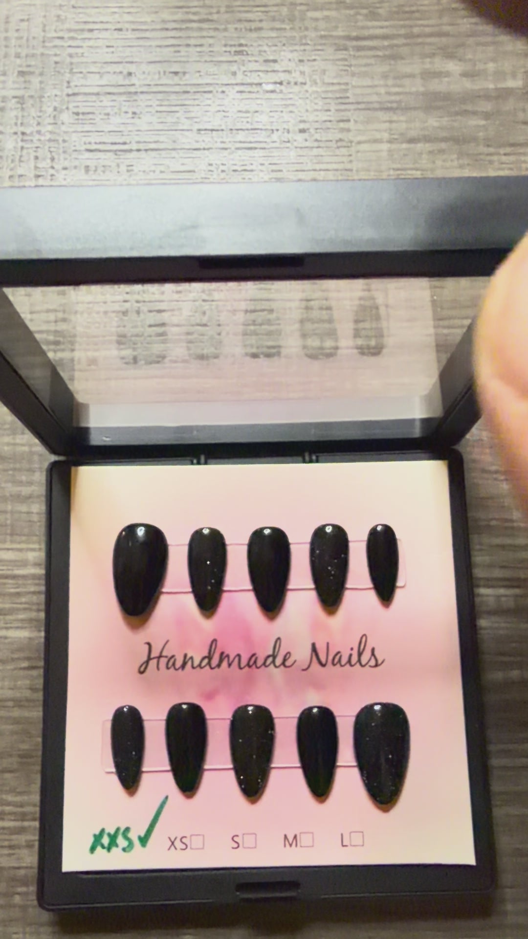 Little Black Set - 24pc Ready-to-Wear Press-On Nails | Stiletto, Coffin, Square, Almond | Short, Medium, Long