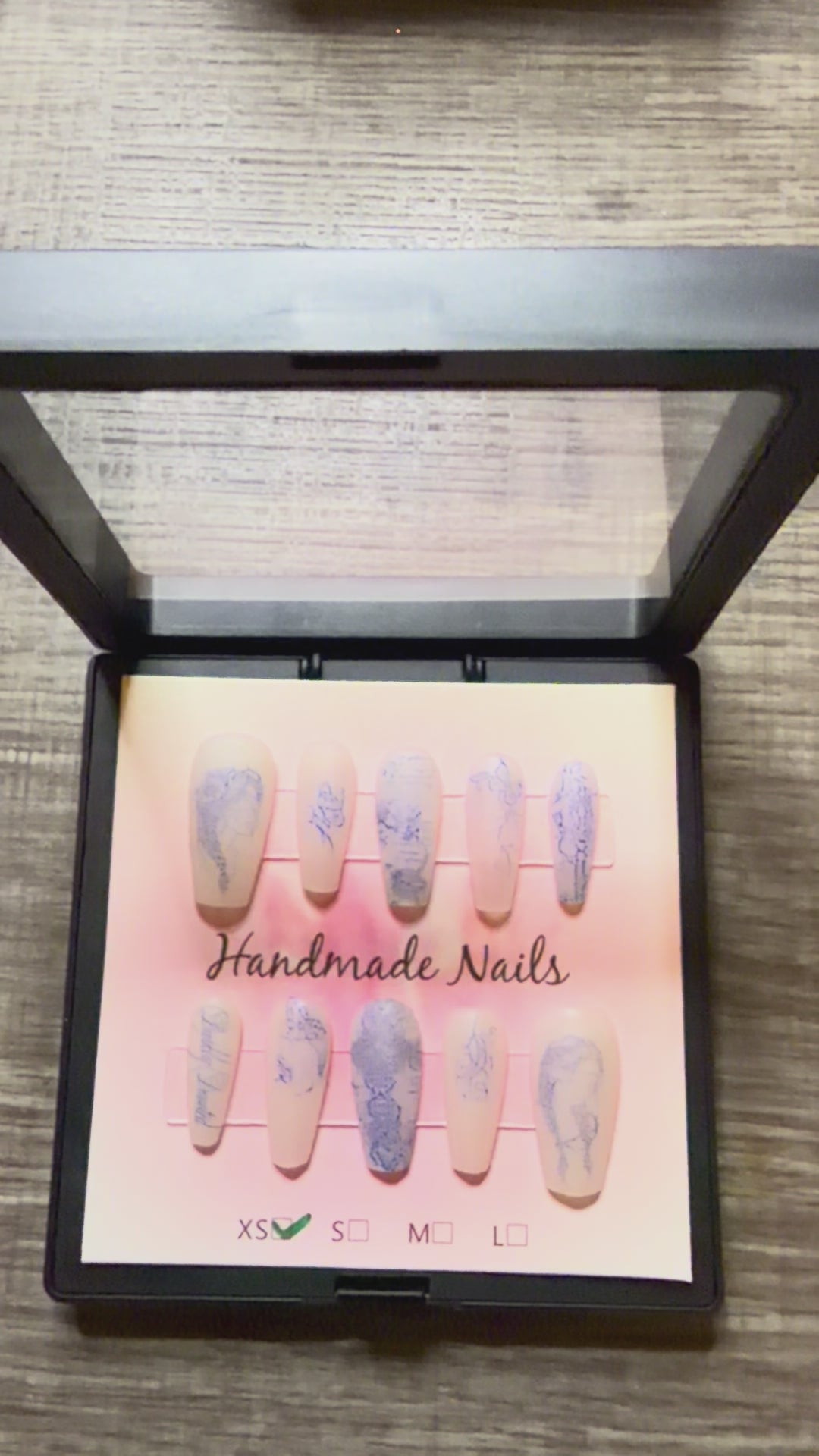 Porcelain Story - 10pc Handmade Press-On Nails | Stiletto, Coffin, Square, Almond | Short, Medium, Long