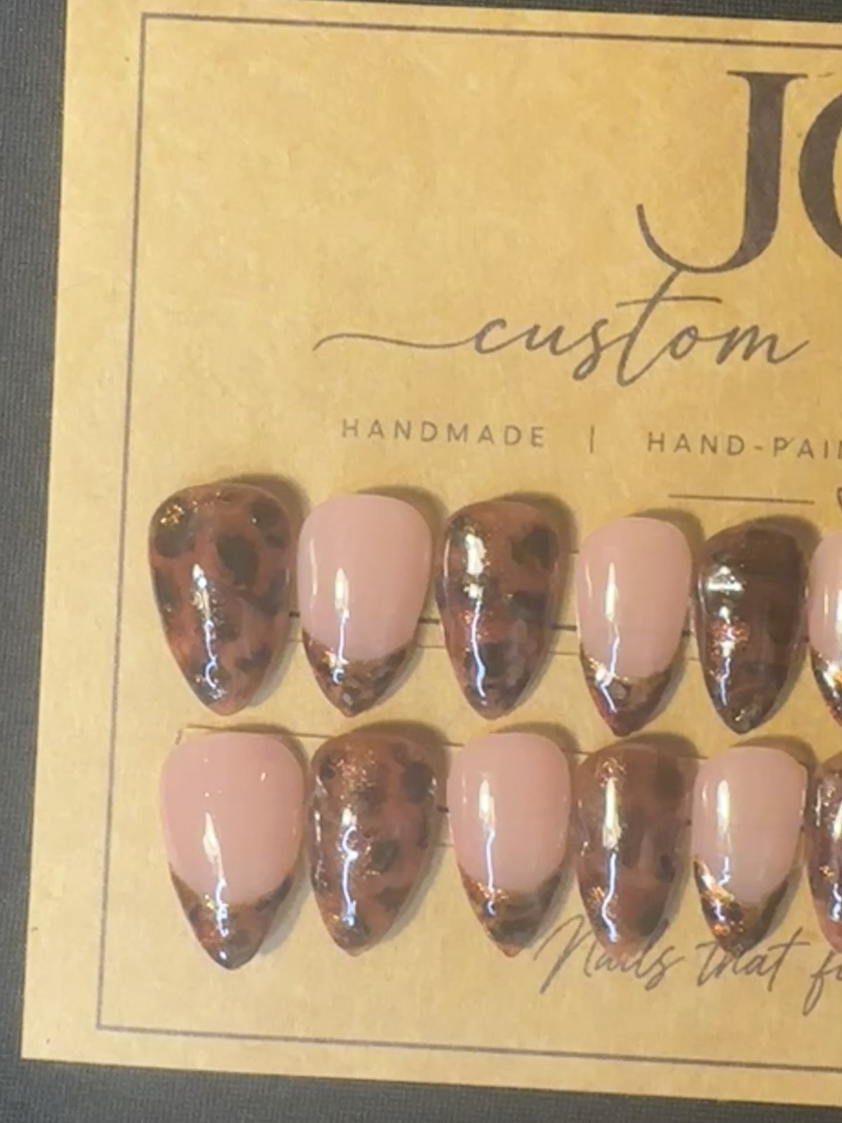 Tortoise French - 24pc Ready-to-Wear Press-On Nails | Stiletto, Coffin, Square, Almond | Short, Medium, Long
