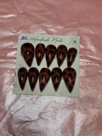 Tortoise Claws handmade press-on nails front view