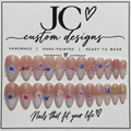Close-up of Wildflower French — 24-Piece Short Almond press-on nail set